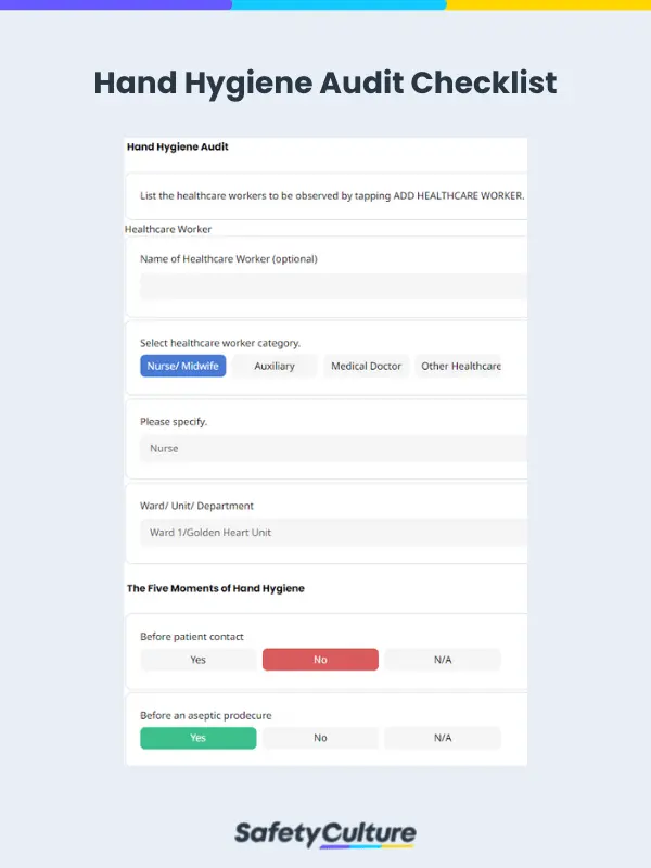 Hand Hygiene Audit Checklist