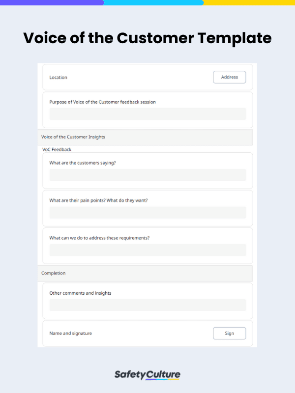 Voice of the Customer Template