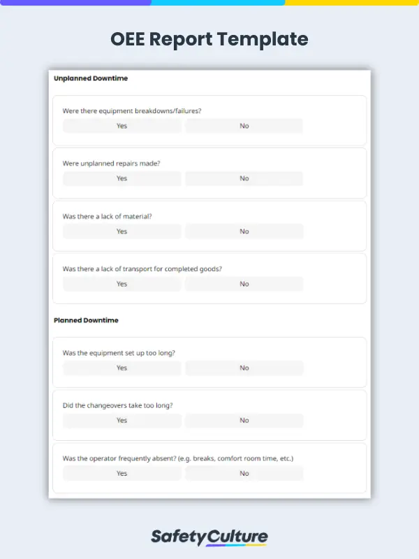 OEE Report Template