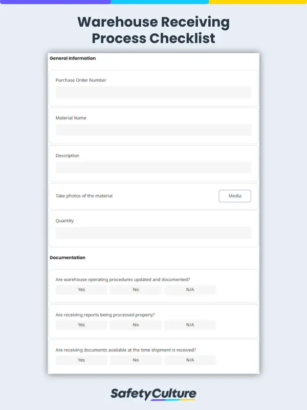 Warehouse Receiving Process Checklist