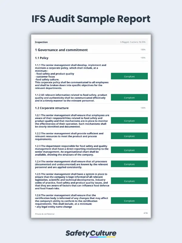 IFS Audit Sample Report