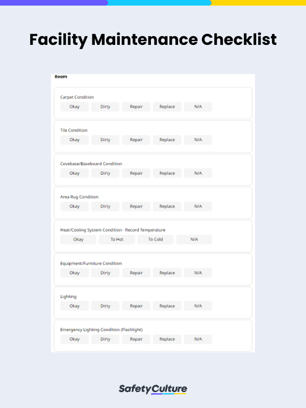 Facility Maintenance Checklist