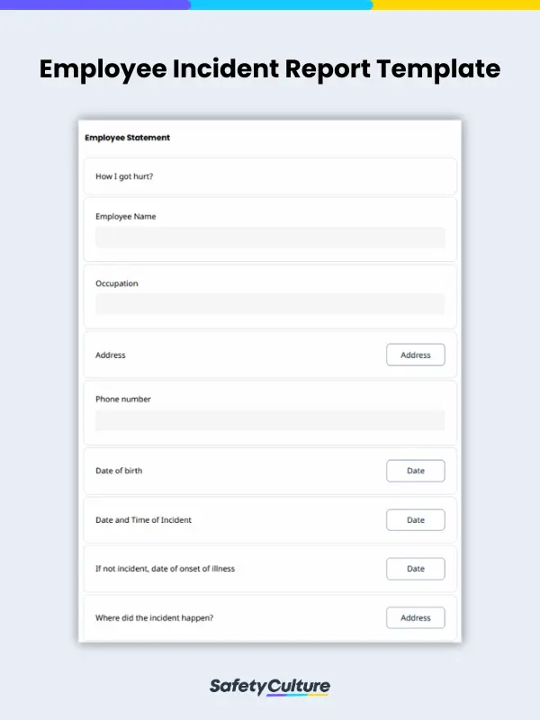 employee incident report template