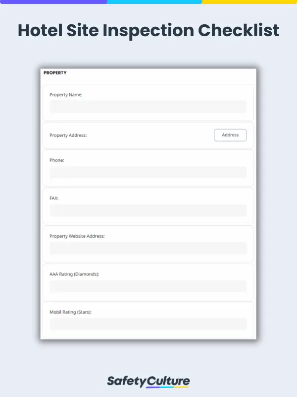 Hotel Site Inspection Checklist