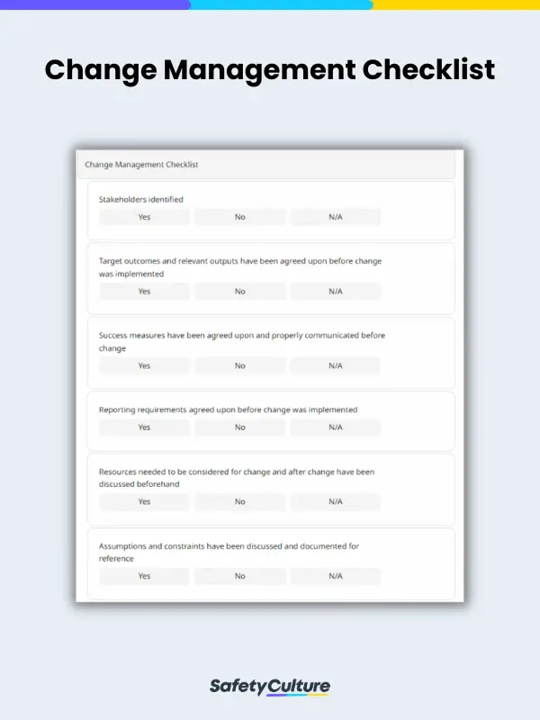 Change Management Checklist