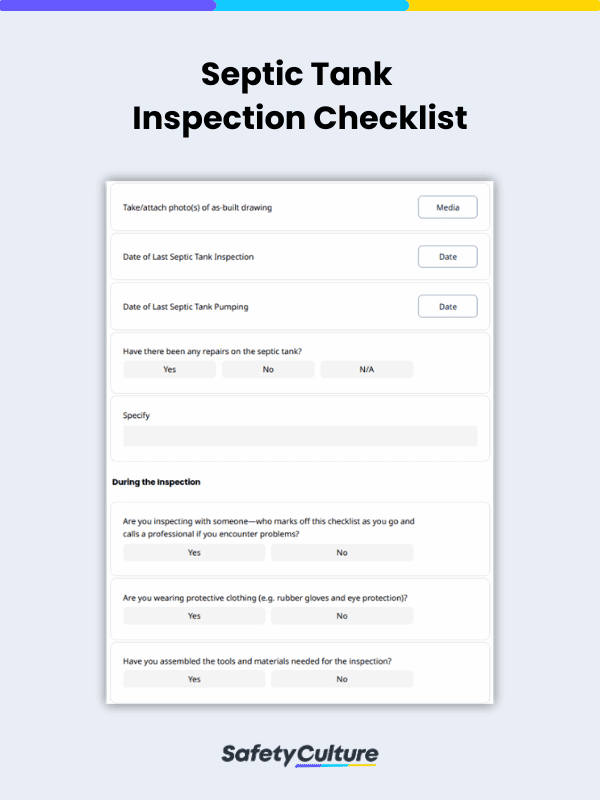 Septic Tank Inspection Checklist