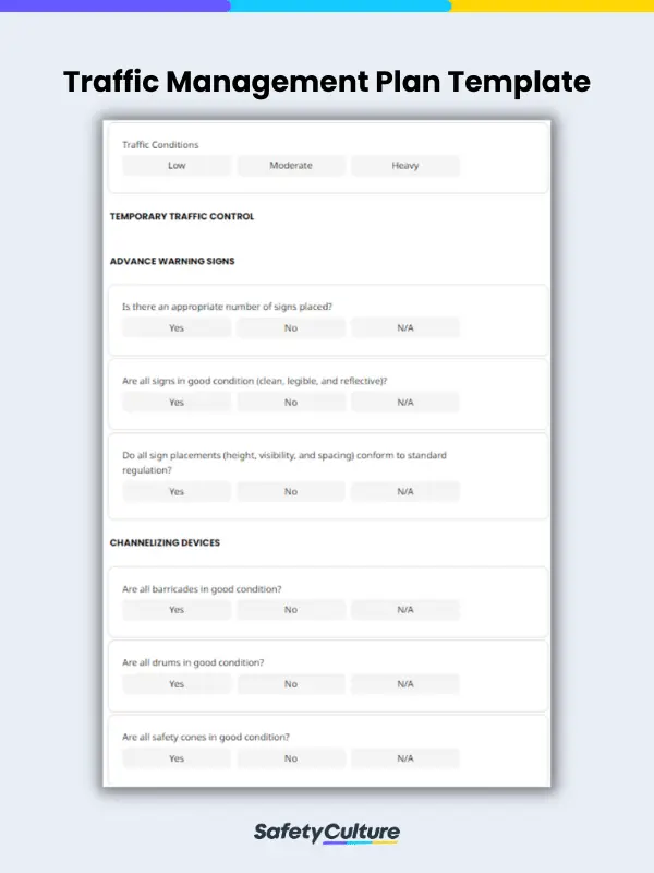 traffic management plan template