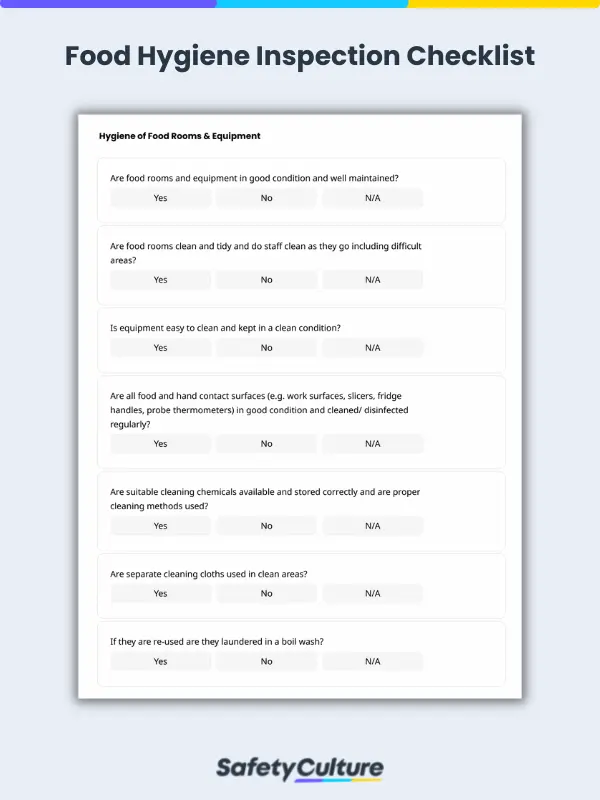 Food Hygiene Inspection Checklist