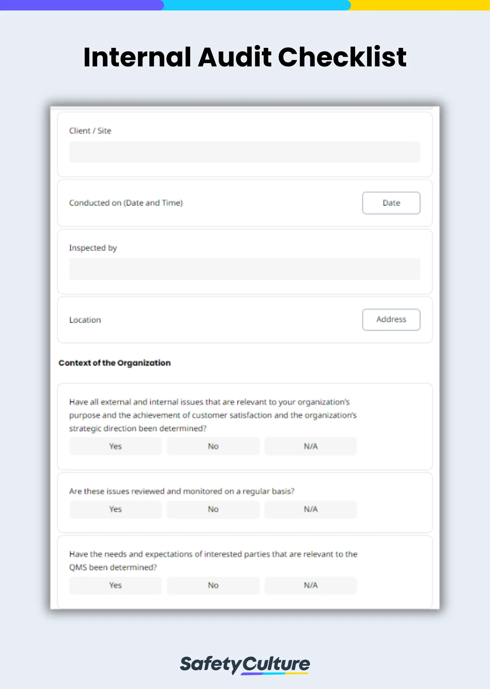 Internal Audit Checklist