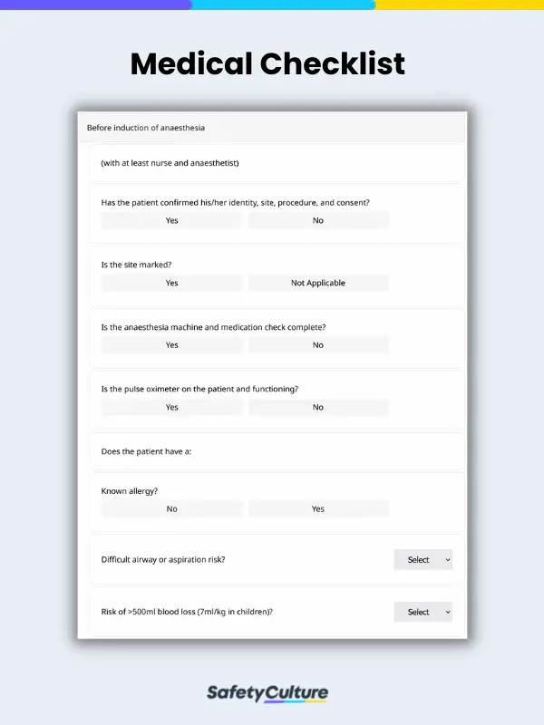 medical checklist