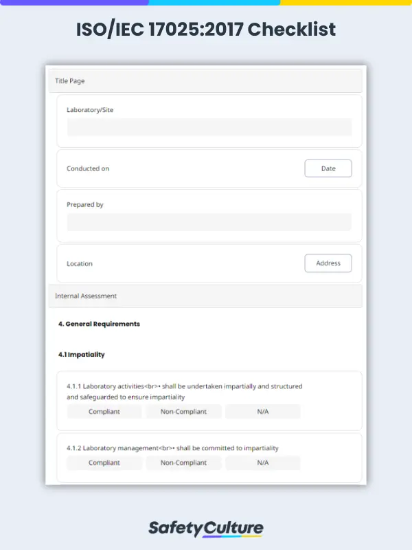 ISO 17025 Checklist