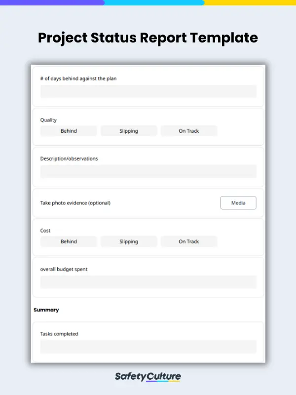 Project Status Report Template