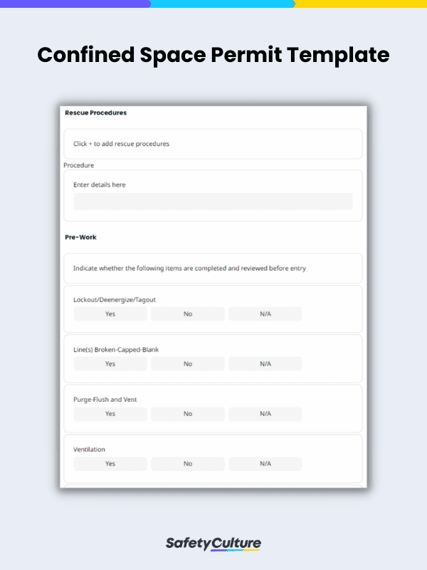 Confined Space Permit Template