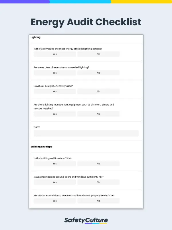 energy audit checklist