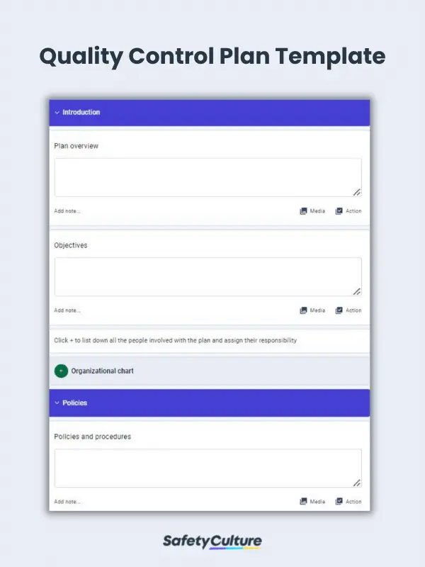 Quality Control Plan Template