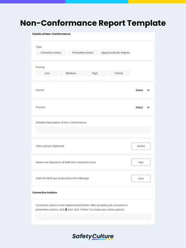 Non Conformance Report Template