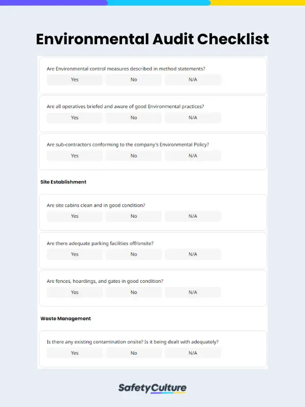 Environmental Audit Checklist
