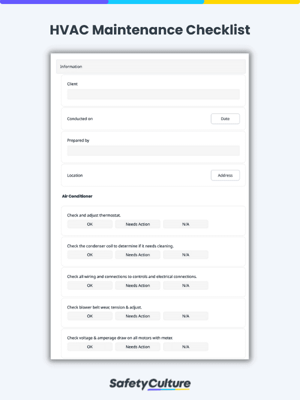 Liste de contrôle de l