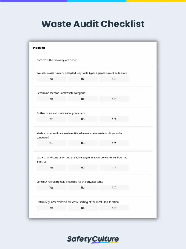 Waste Audit Checklist