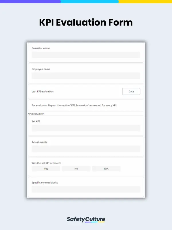 KPI Evaluation Form
