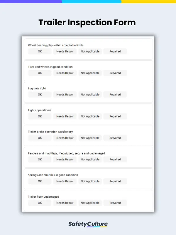 Trailer Inspection Form