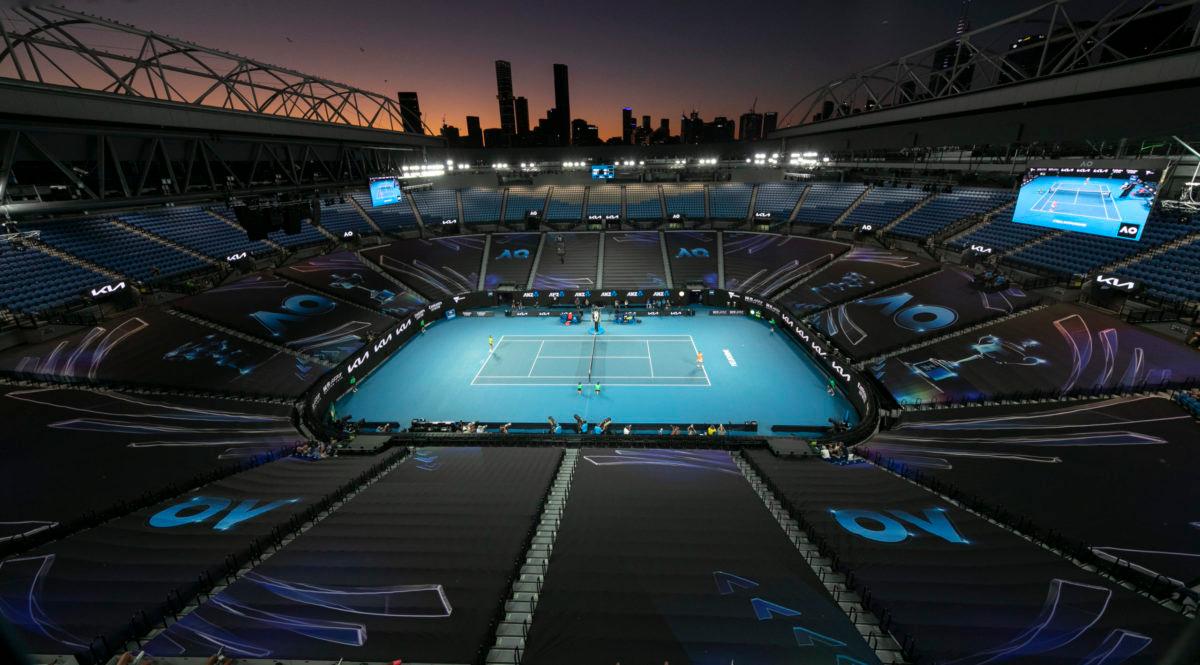 A bird's eye view of Rod Laver Arena for AO