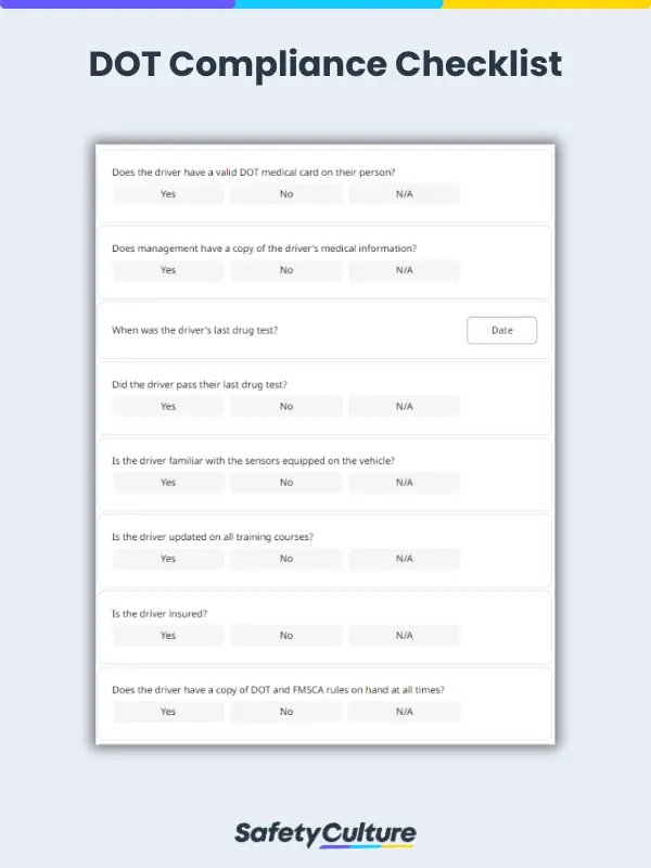 DOT Compliance Checklist
