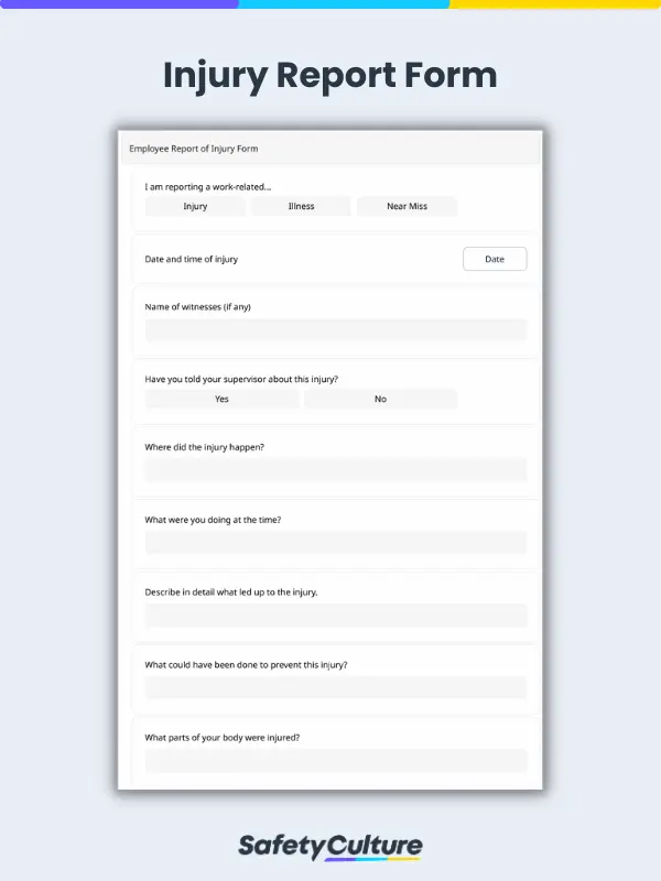 injury report form