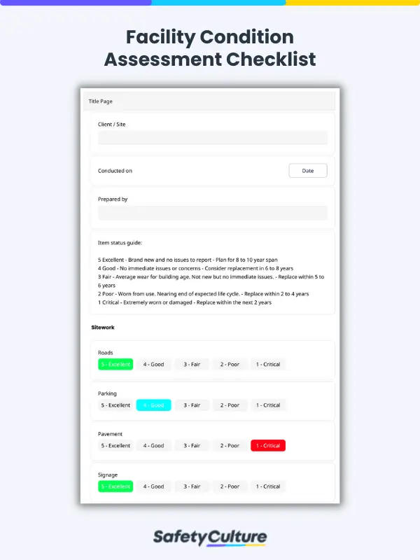 Facility Condition Assessment Checklist