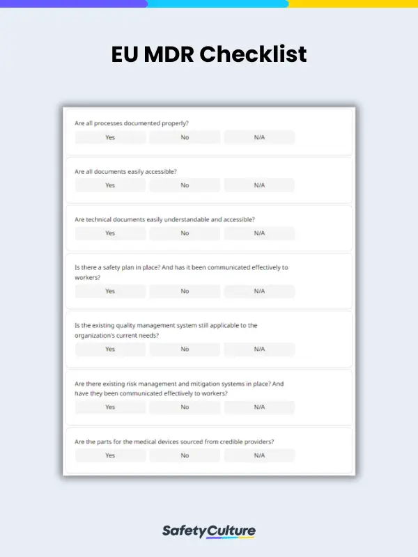 EU MDR Checklist