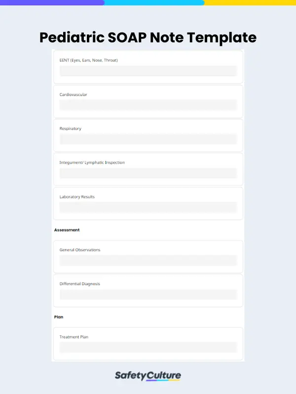 Pediatric SOAP Note Template