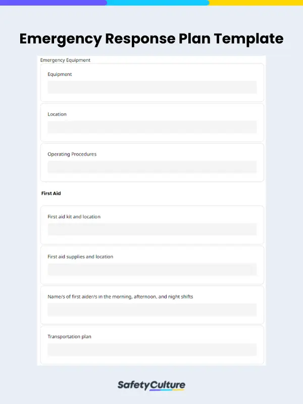 Emergency Response Plan Template