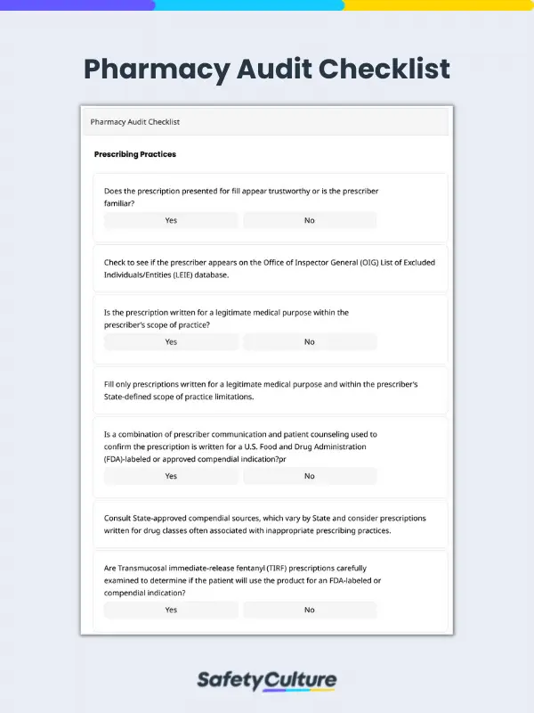 Pharmacy Audit Checklist