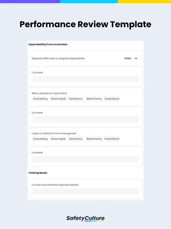 performance review template