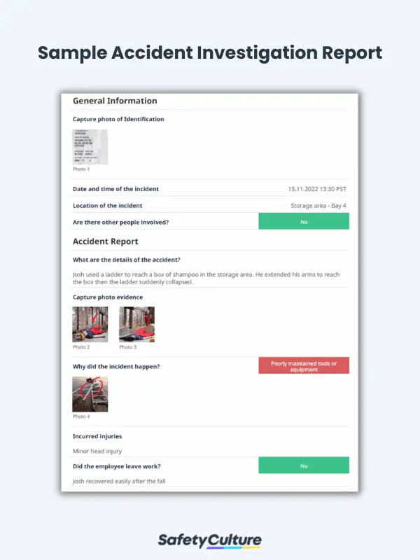 Sample Accident Investigation Report