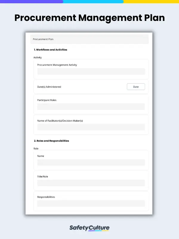 procurement management plan template