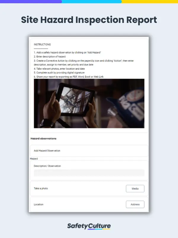 Site Hazard Inspection Report