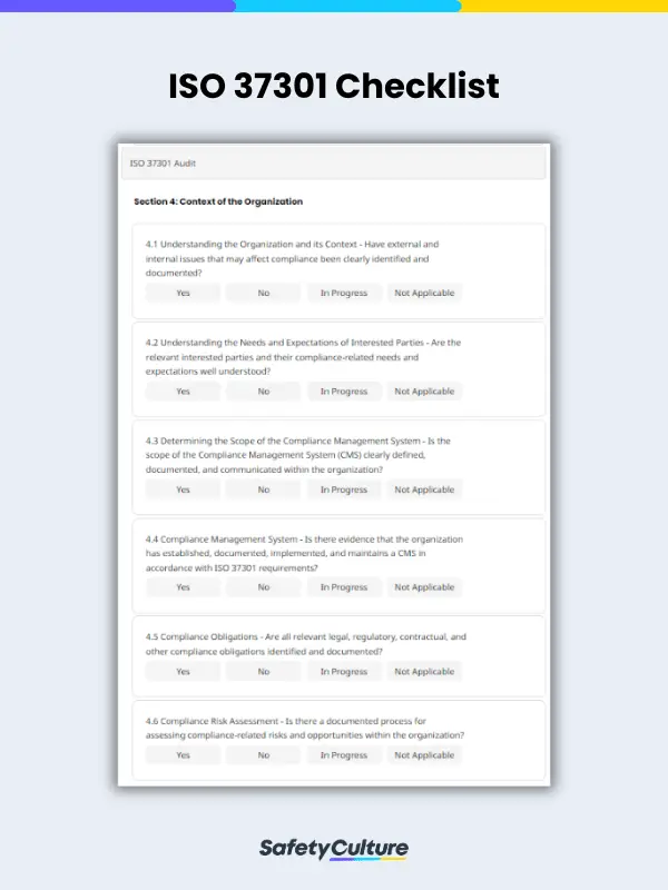 ISO 37301 Checklist