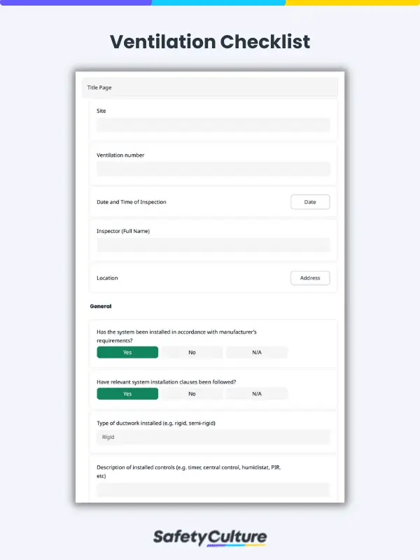 Ventilation Checklist