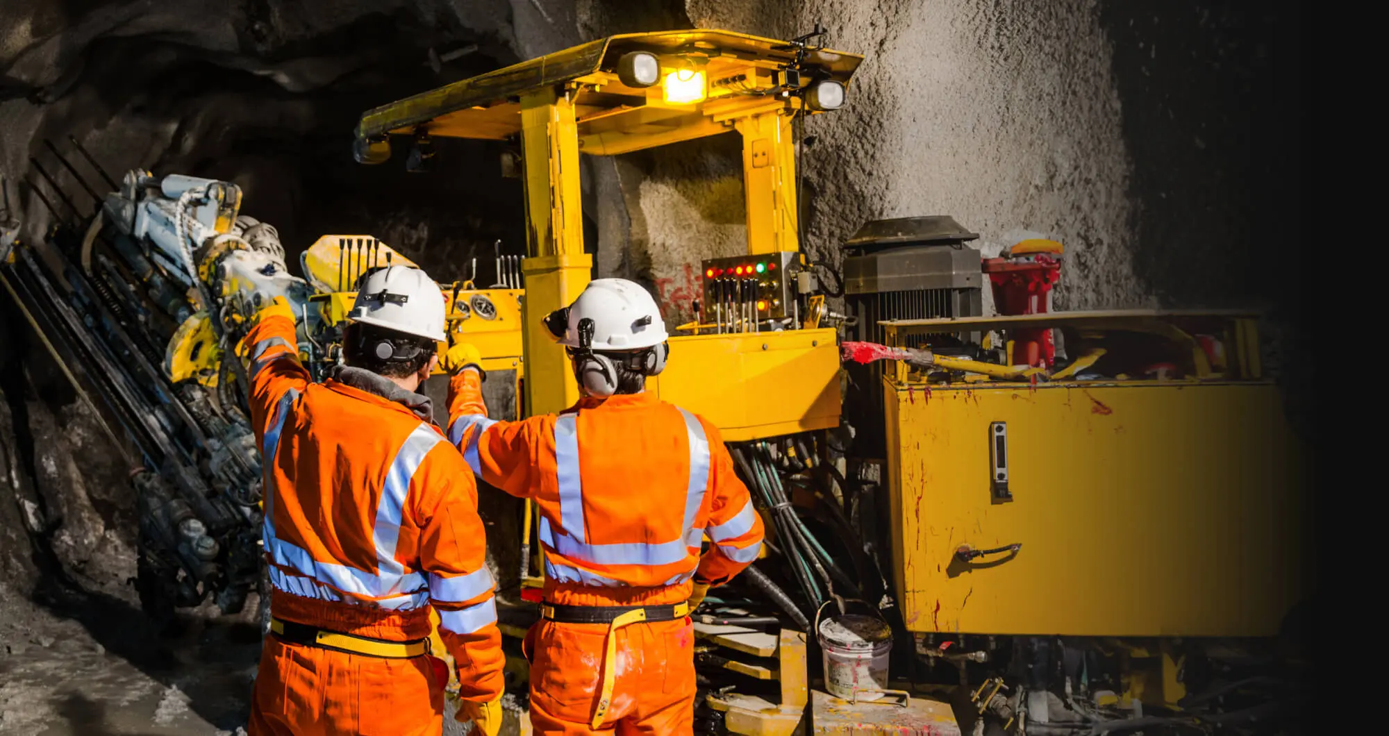 miners checking equipment