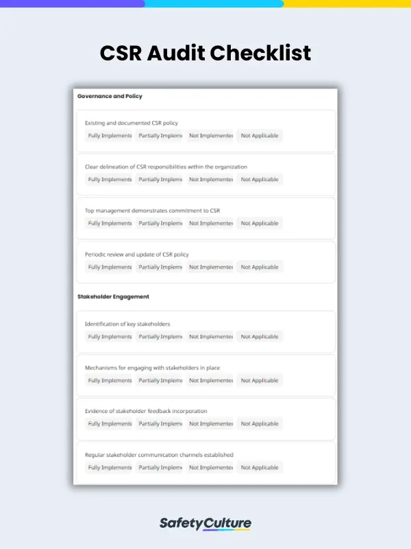 CSR Audit Checklist