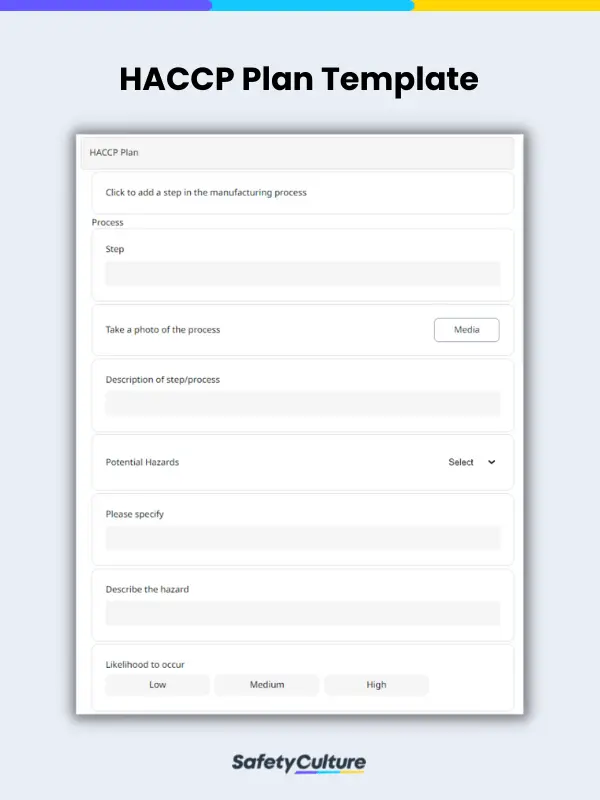 haccp plan template