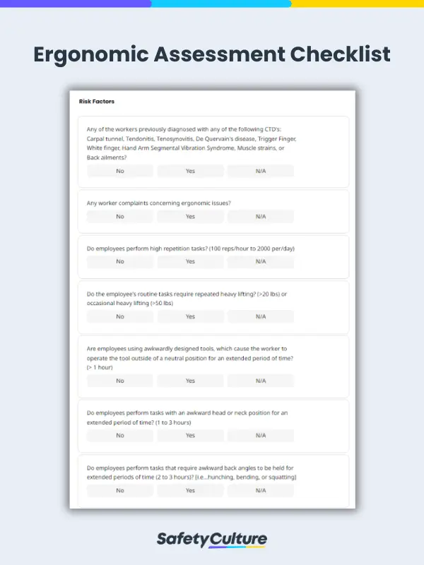 Ergonomic Assessment Checklist