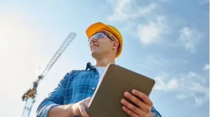 construction worker using tablet for digital construction forms|Sample Construction Risk Assessment Form Checklist|||Sample Construction Method Statement Template Checklist|Sample Site Safety Inspection Checklist|Sample Project Site Safety & Environmental Inspection Checklist||Sample Construction Toolbox Talks Checklist|Sample Punch List Template||Construction Risk Assessment Form