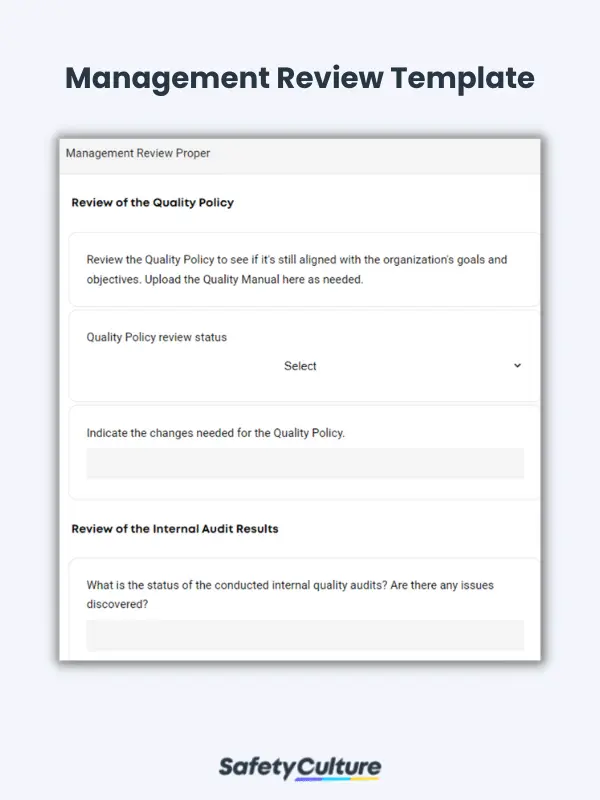 Management Review Template
