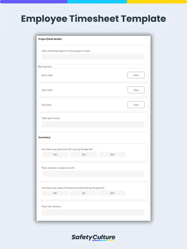 Employee Timesheet Template