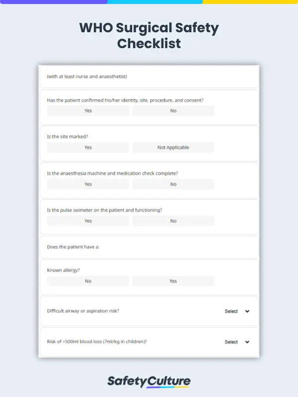 WHO Surgical Safety Checklist