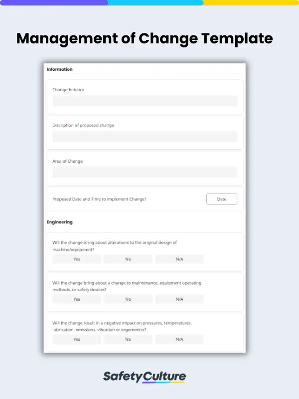 Management of Change Template