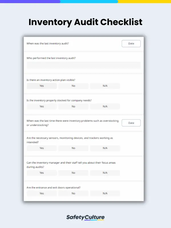 Inventory Audit Checklist