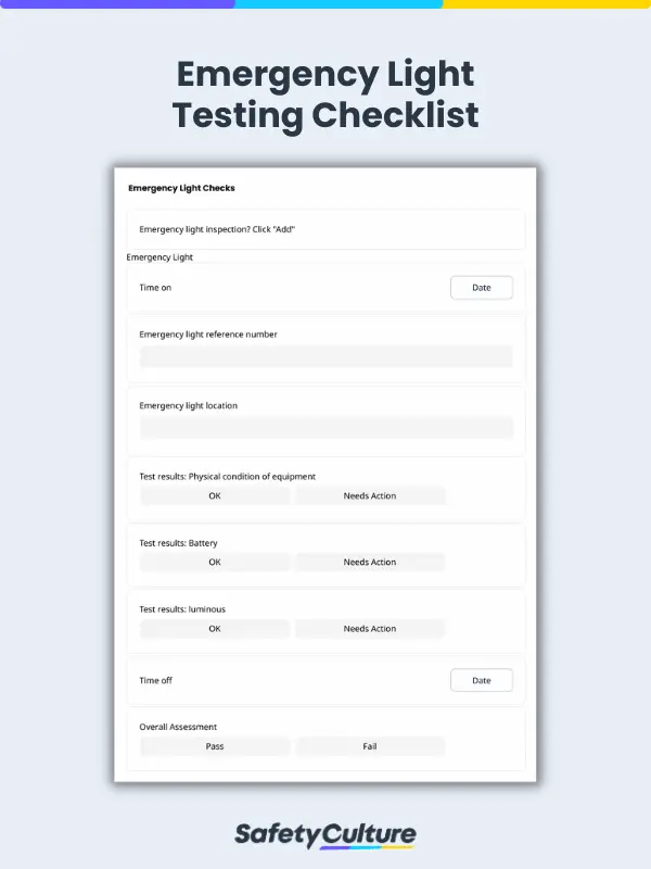 Emergency Light Testing Checklist